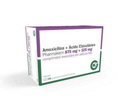 Amoxicilina + Ácido Clavulânico Pharmakern 875 mg + 125 mg 