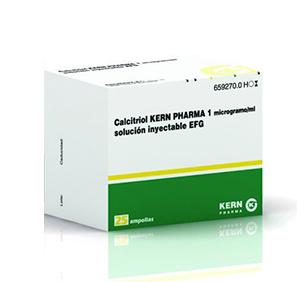 Calcitriol Kern Pharma EFG 1 mcg/ml, 25 amp. 1ml