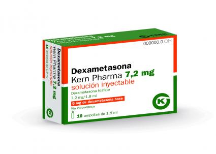 Dexametasona Kern Pharma 7,2 mg solución inyectable 10 ampollas