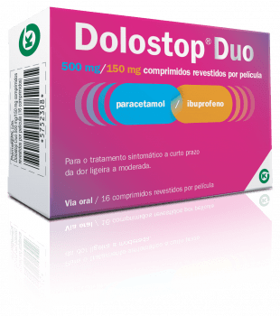 Dolostop Duo 150 mg + 500 mg Comprimido revestido por película