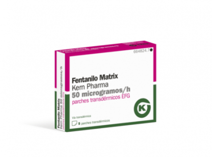 Fentanilo Matrix Kern Pharma EFG 50 mcg-h, 5 parches transdér.